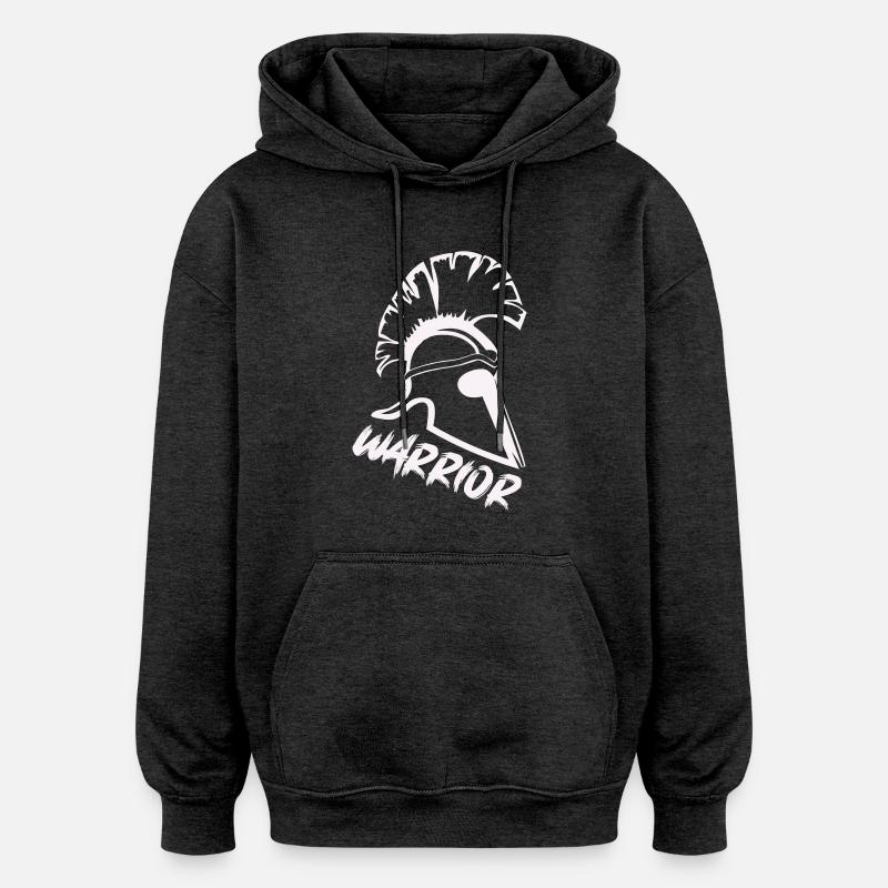 Casque Sparte Warrior - Sweat à capuche oversize unisexe - charbon