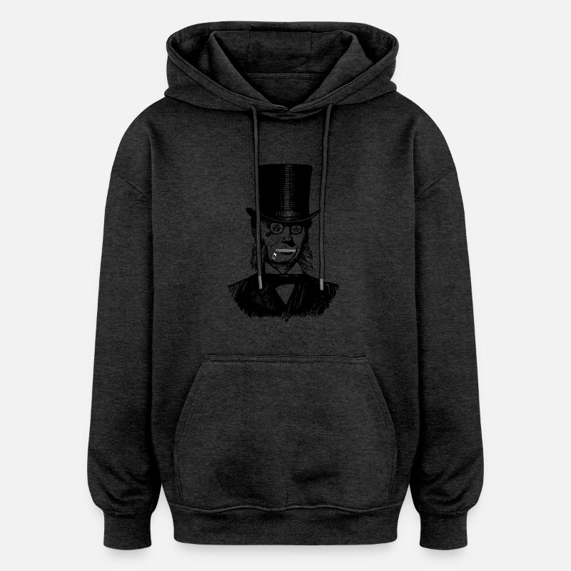 Mr.anarchy - Sweat à capuche oversize unisexe - charbon