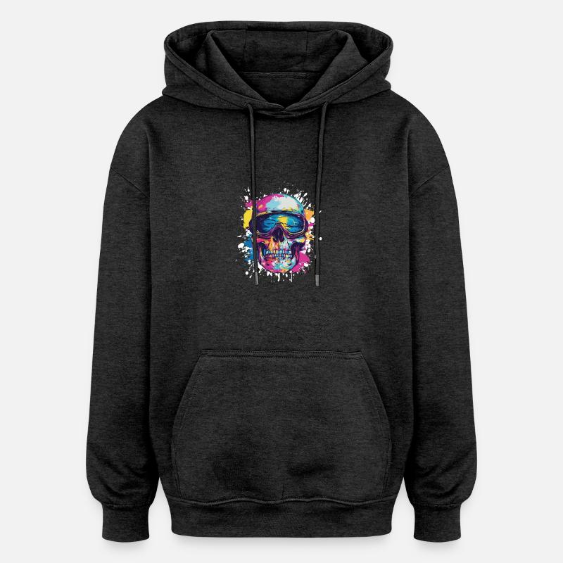 Ski Ski Masques Skull - Sweat à capuche oversize unisexe - charbon