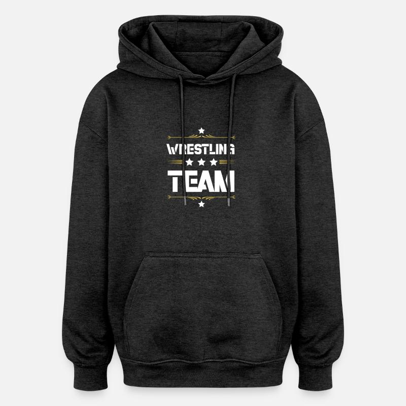 Équipe de lutte - Sweat à capuche oversize unisexe - charbon