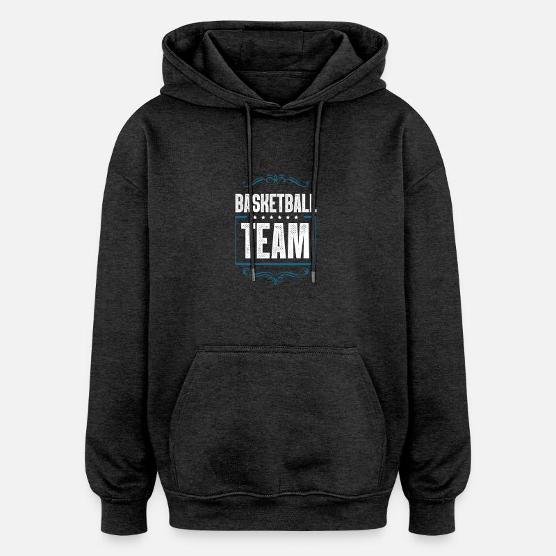 Équipe de basket-ball - Sweat à capuche oversize unisexe - charbon