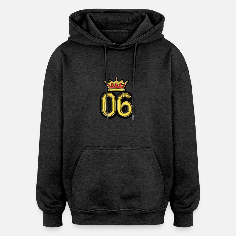 Couronne à 6 chiffres - Sweat à capuche oversize unisexe - charbon