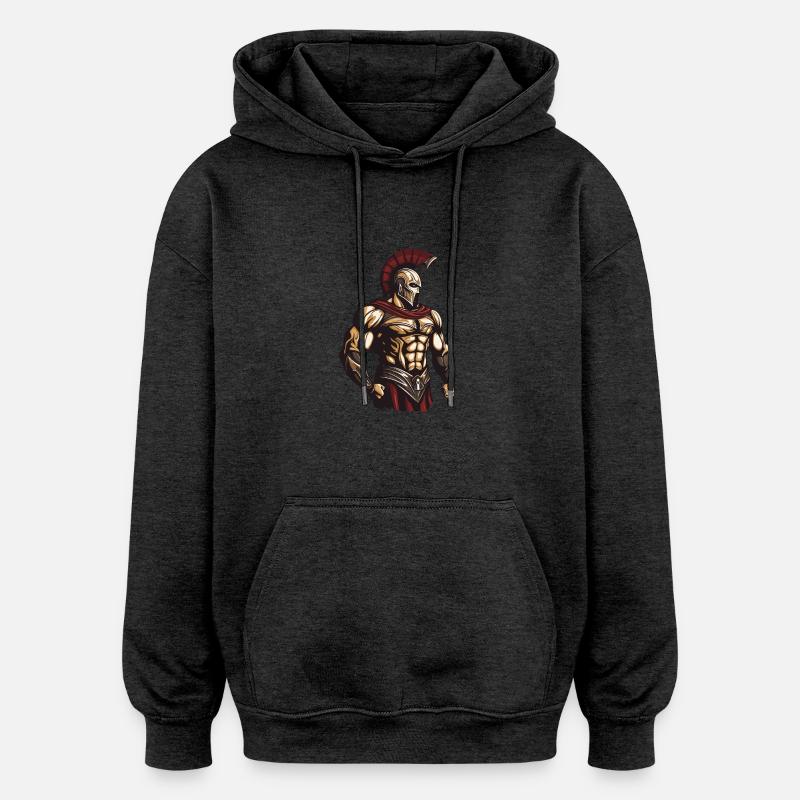 Spartiates - Sweat à capuche oversize unisexe - charbon