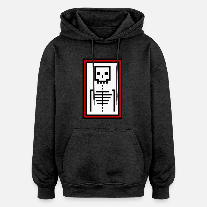 Os - Sweat à capuche oversize unisexe - charbon