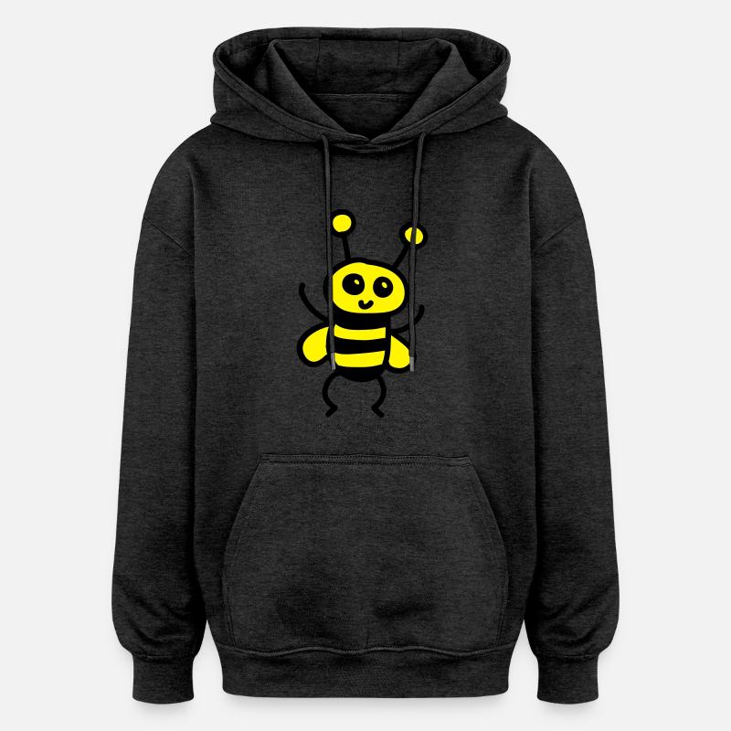 Abeille mignonne - Sweat à capuche oversize unisexe - charbon