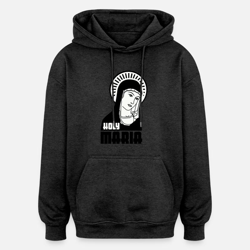Sainte Marie - Sweat à capuche oversize unisexe - charbon