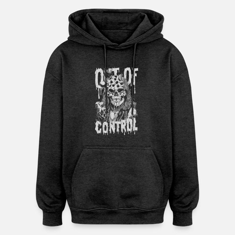 Hors de contrôle - Sweat à capuche oversize unisexe - charbon
