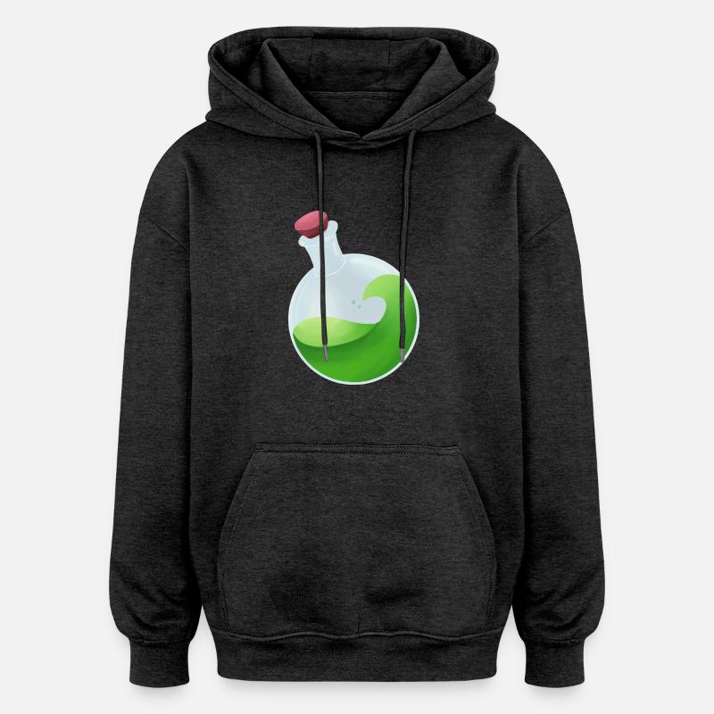 Grøn eliksir - Oversize unisex hoodie - charcoal