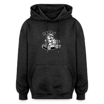 Turtle Racing une caisse à savon - Design « Speed » - Sweat à capuche oversize unisexe - charbon - Devant - Noah (186cm)
