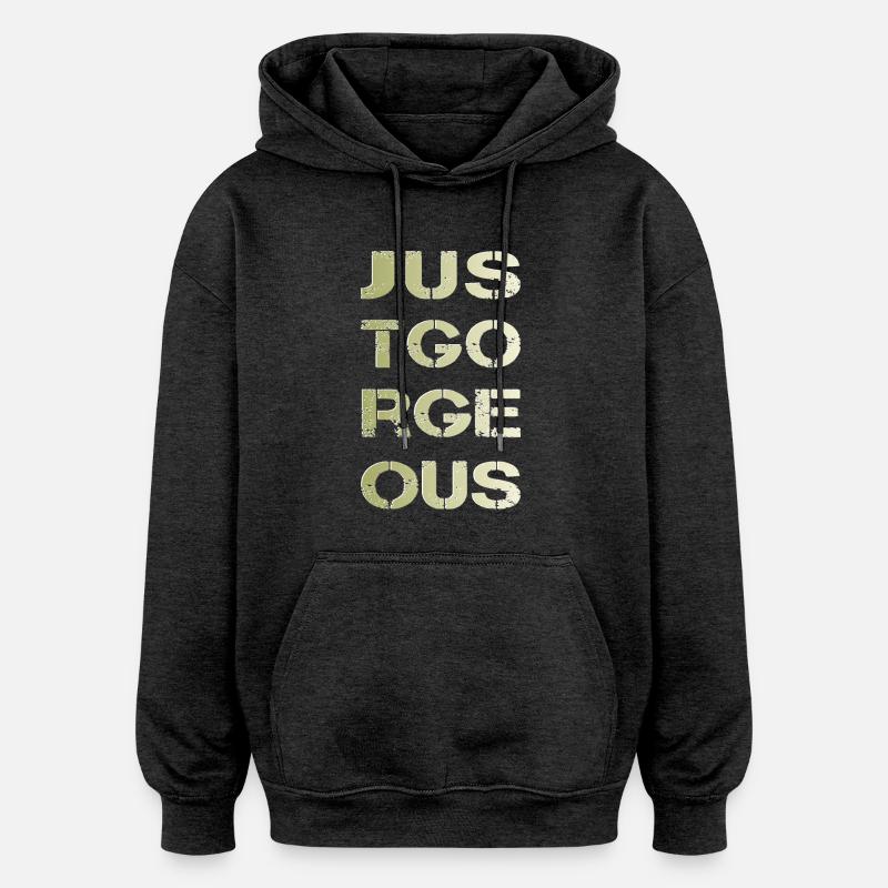 tout simplement magnifique - Sweat à capuche oversize unisexe - charbon