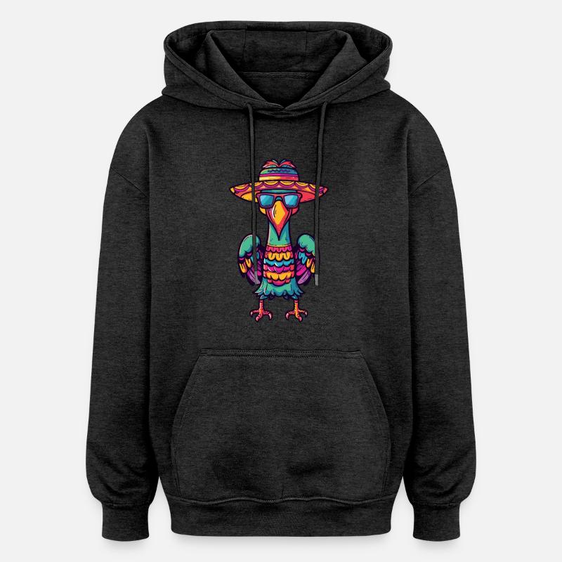 Harpie oiseau sombrero - Sweat à capuche oversize unisexe - charbon