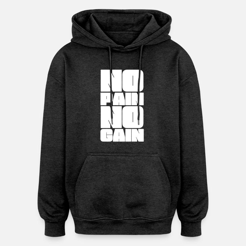 On n’a rien sans rien - Sweat à capuche oversize unisexe - charbon