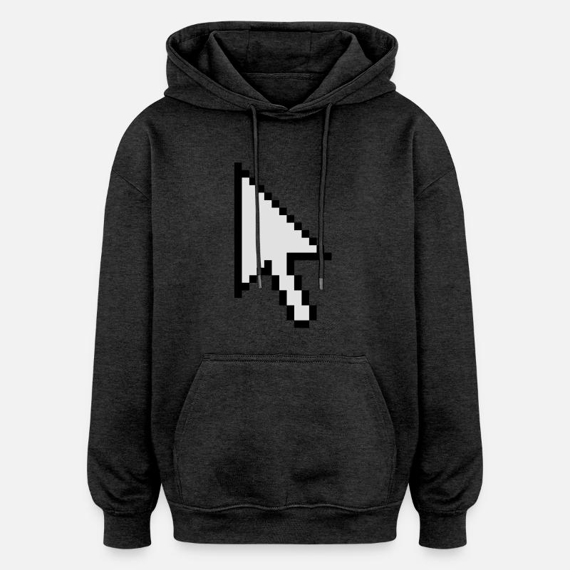 Le pointeur de la souris - Sweat à capuche oversize unisexe - charbon