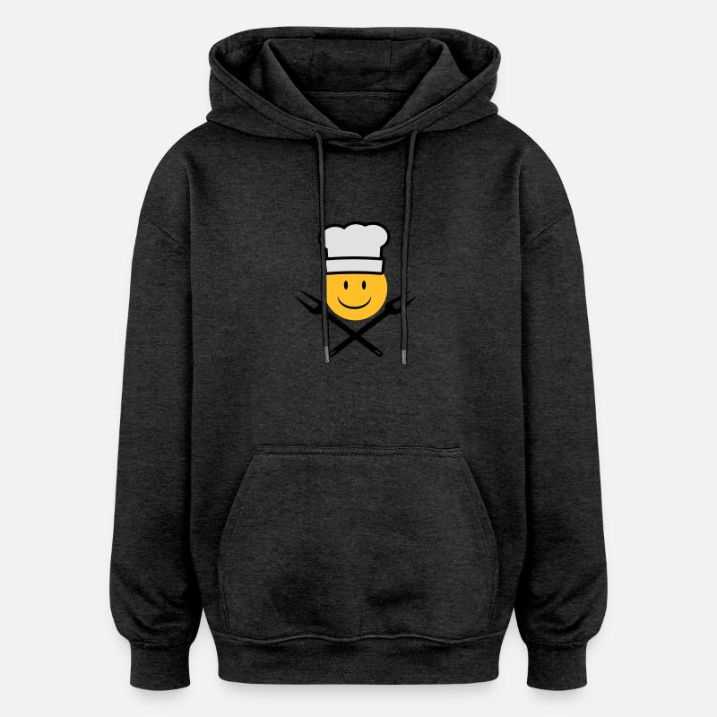 griller - Sweat à capuche oversize unisexe - charbon