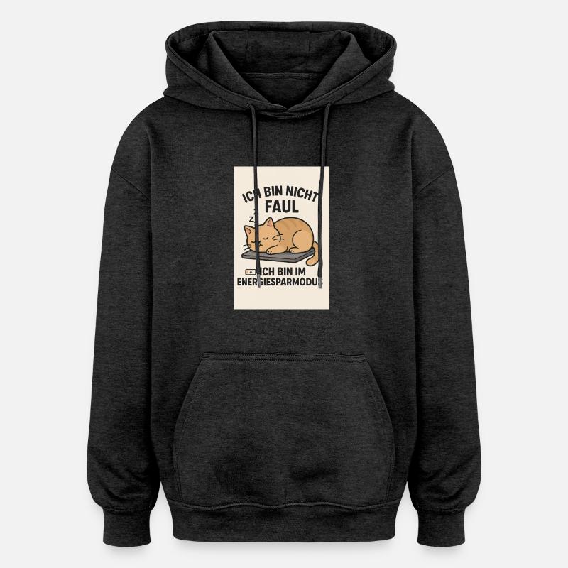 Dormir - Sweat à capuche oversize unisexe - charbon