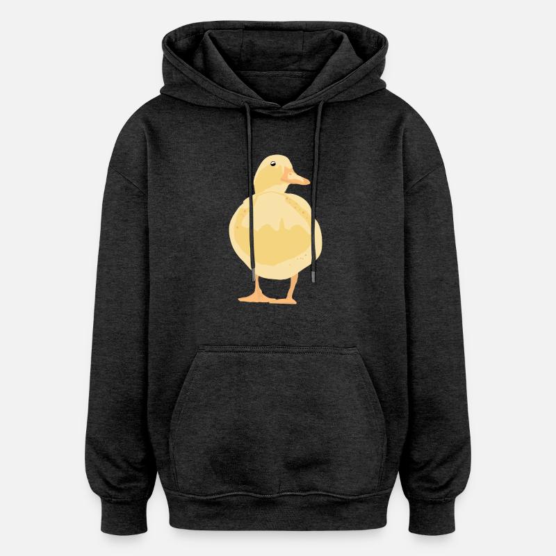 Canard jaune - Sweat à capuche oversize unisexe - charbon