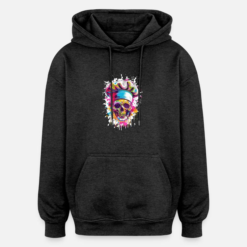 Crâne de Koch - Sweat à capuche oversize unisexe - charbon
