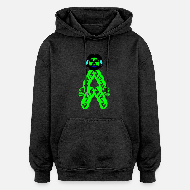 Mascalzone - Felpa con cappuccio unisex oversize - antracite