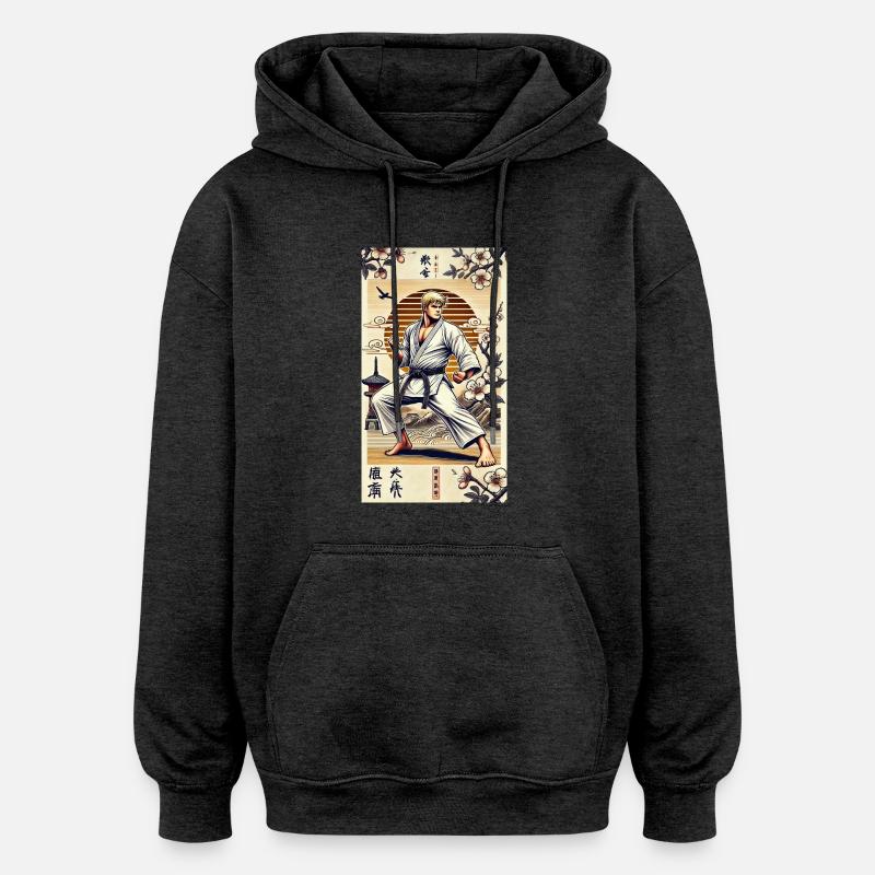 Karate MASTER - Oversized Unisex Hoodie - charcoal grey