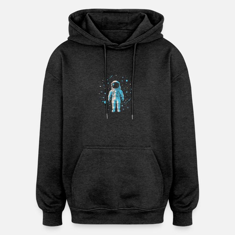 Astronaute - Sweat à capuche oversize unisexe - charbon