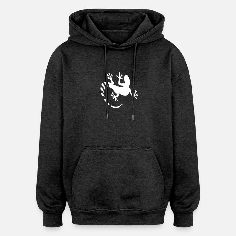 echse - lizard - Sweat à capuche oversize unisexe - charbon