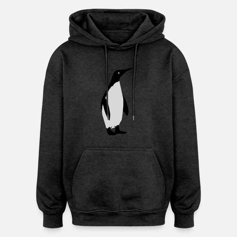 Pinguin - Oversized Unisex Hoodie - Anthrazit