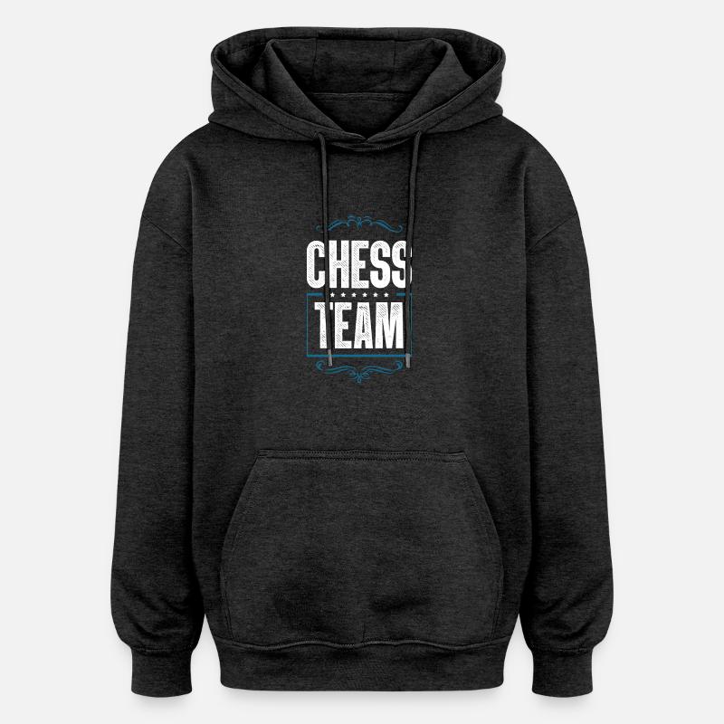 Chess Crew - Oversized Unisex Hoodie - charcoal grey