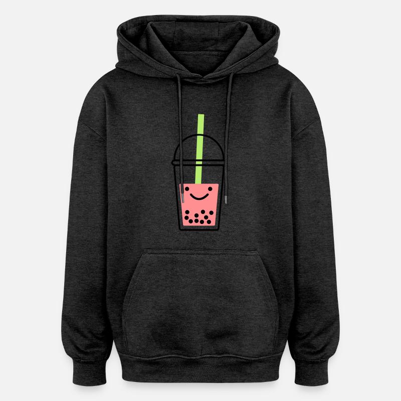 Bubble Tea - Sweat à capuche oversize unisexe - charbon