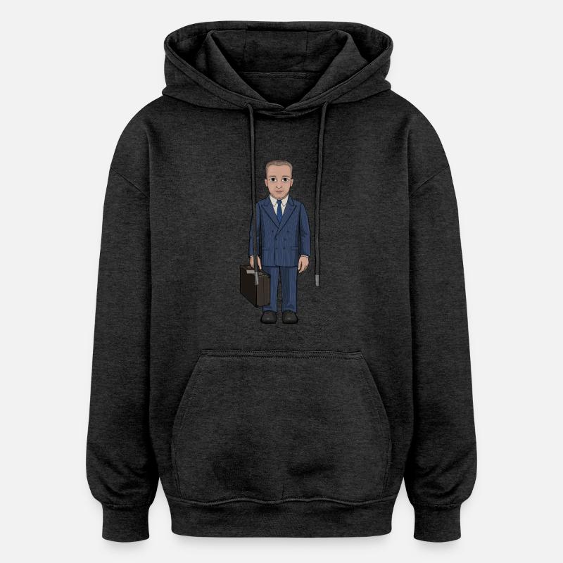 Dag Hammarskjöld - Sweat à capuche oversize unisexe - charbon