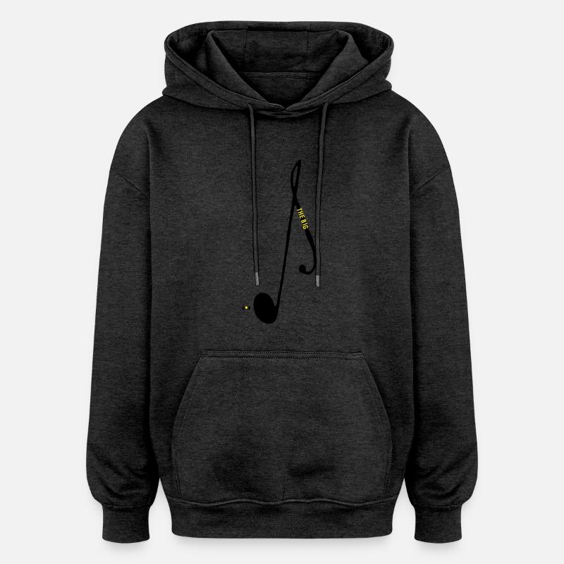 le gros billet - Sweat à capuche oversize unisexe - charbon