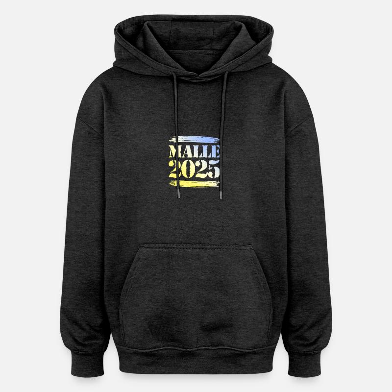 Malle 2025 - Sweat à capuche oversize unisexe - charbon