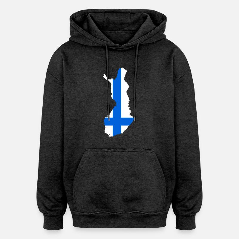 Finland - Sweat à capuche oversize unisexe - charbon