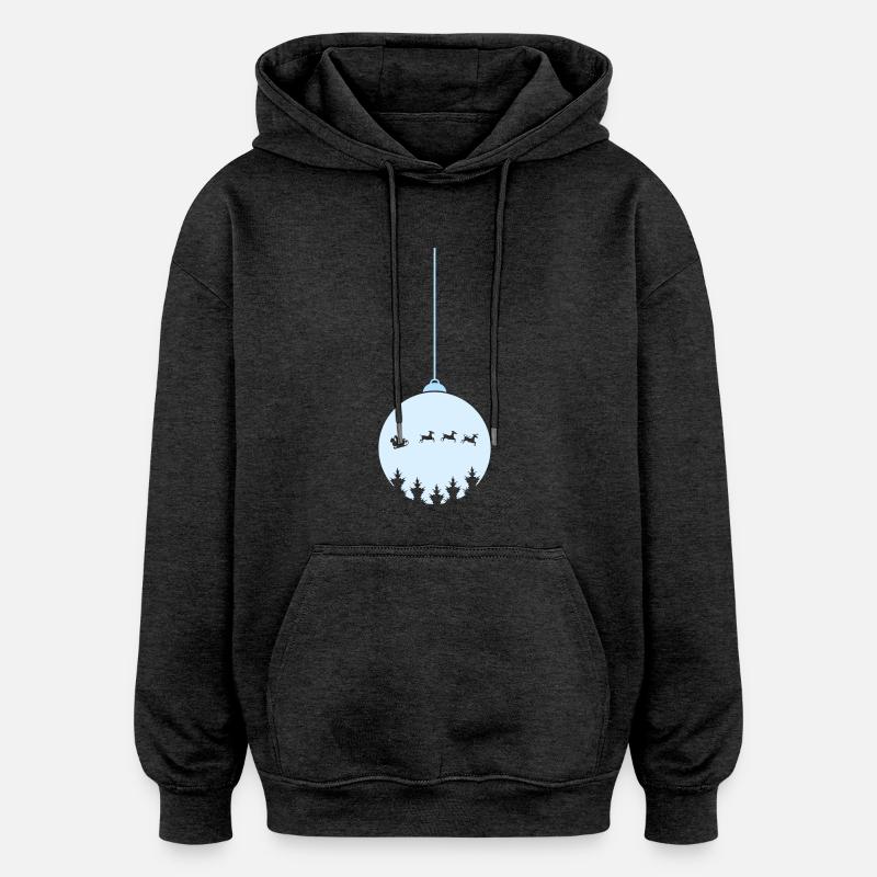 Boule de Noël Noël - Sweat à capuche oversize unisexe - charbon