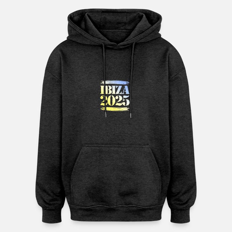 Ibiza 2025 - Sweat à capuche oversize unisexe - charbon