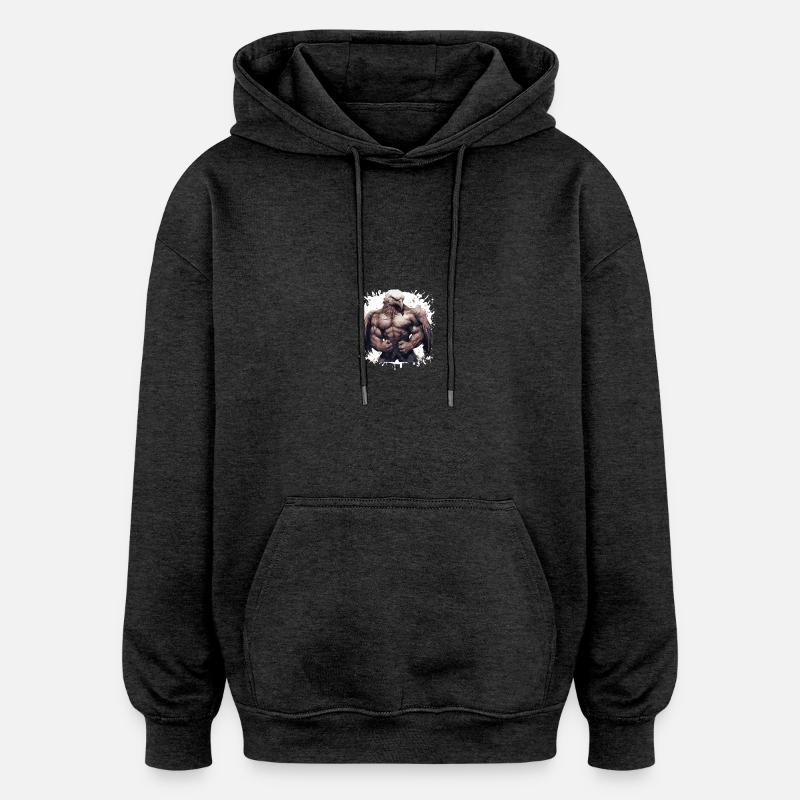 Muscles de l’aigle - Sweat à capuche oversize unisexe - charbon