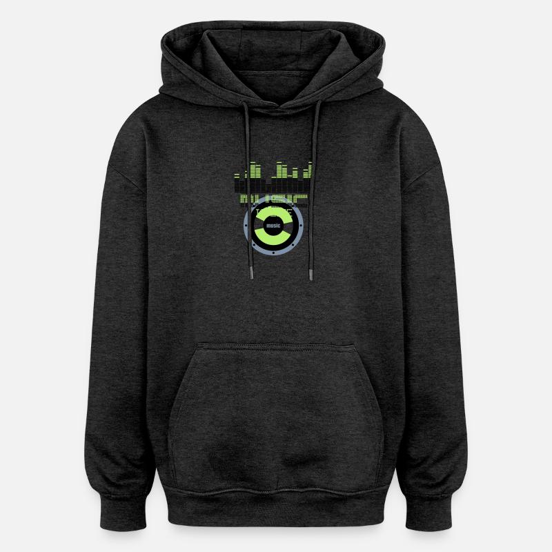 Musik ist Leben-Equalizer - Oversized Unisex Hoodie - Anthrazit