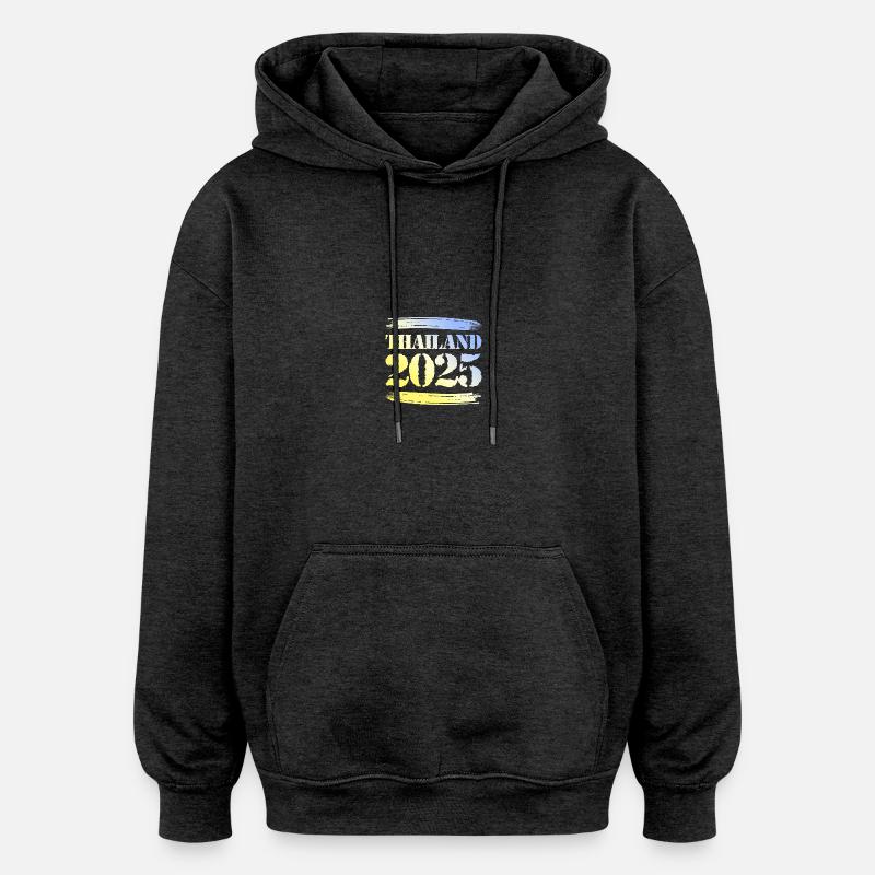 Thaïlande 2025 - Sweat à capuche oversize unisexe - charbon