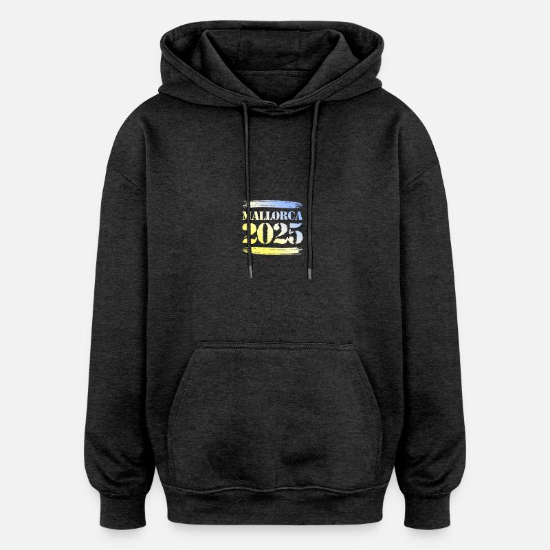 Majorque 2025 - Sweat à capuche oversize unisexe - charbon
