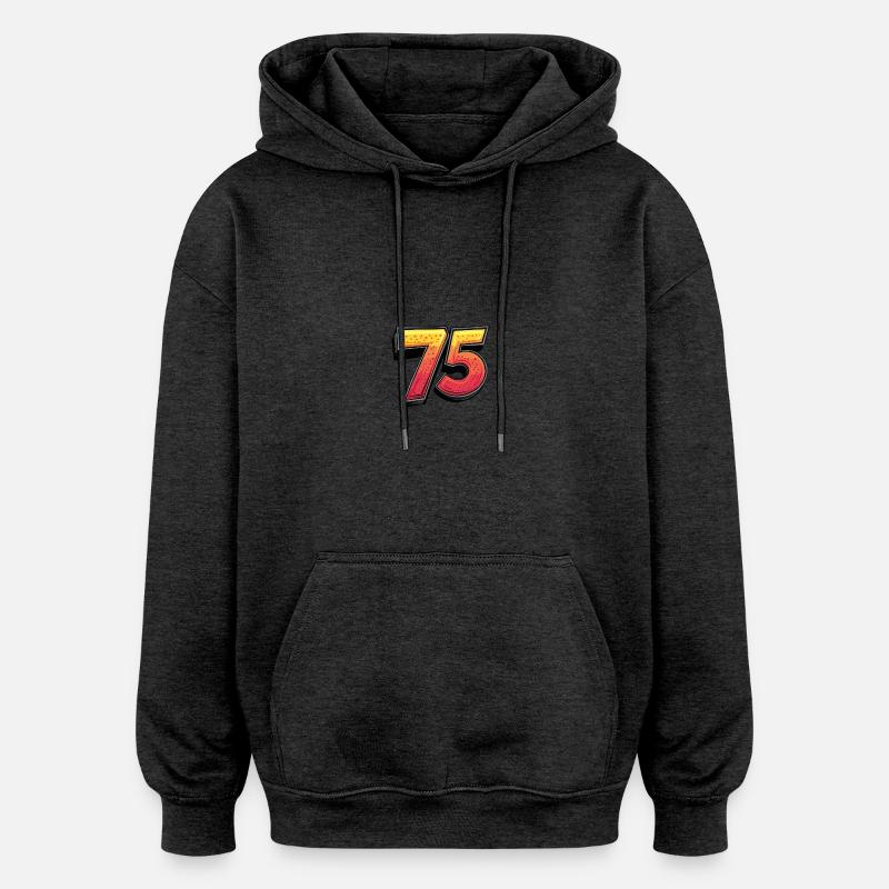 Bande dessinée à 75 numéros - Sweat à capuche oversize unisexe - charbon