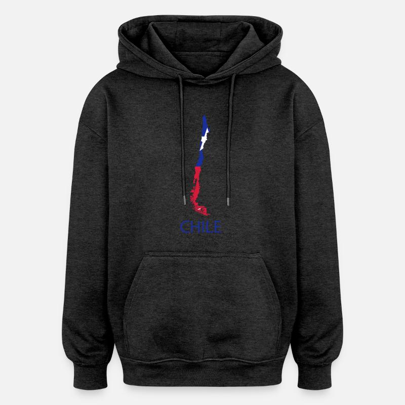 chile - Sweat à capuche oversize unisexe - charbon