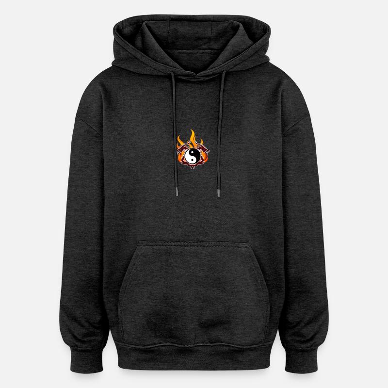 dragons - Oversized Unisex Hoodie - charcoal grey