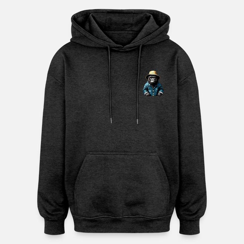 Gorilla Regenjacke - Oversized Unisex Hoodie - Anthrazit