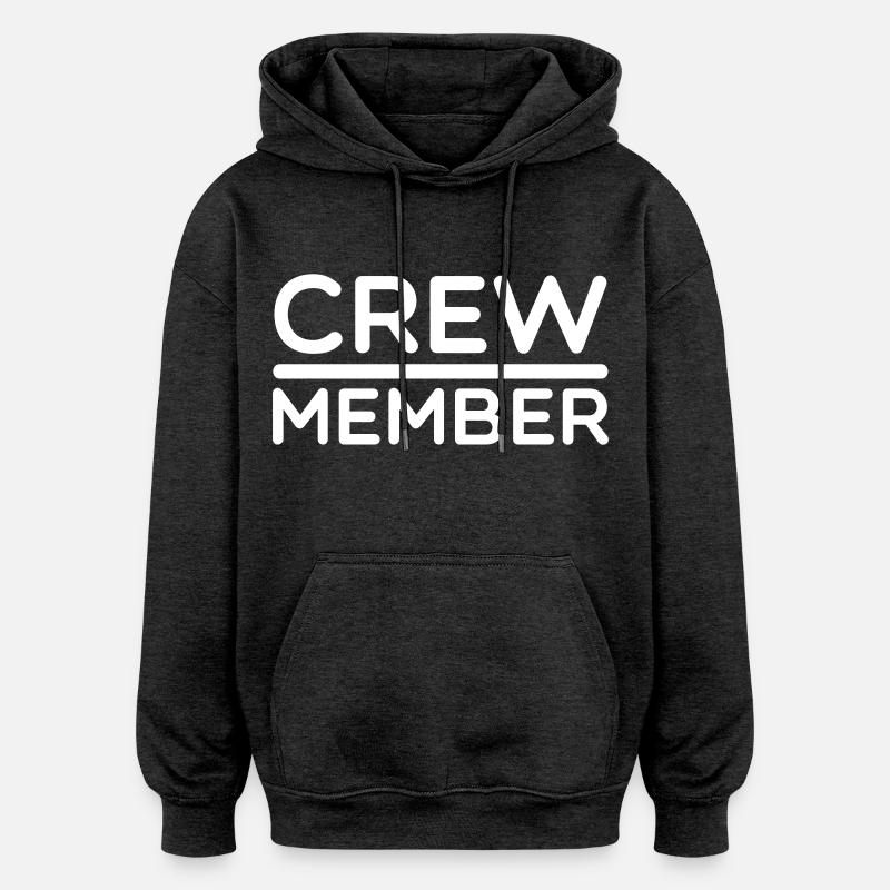 Membre d'équipage - Sweat à capuche oversize unisexe - charbon