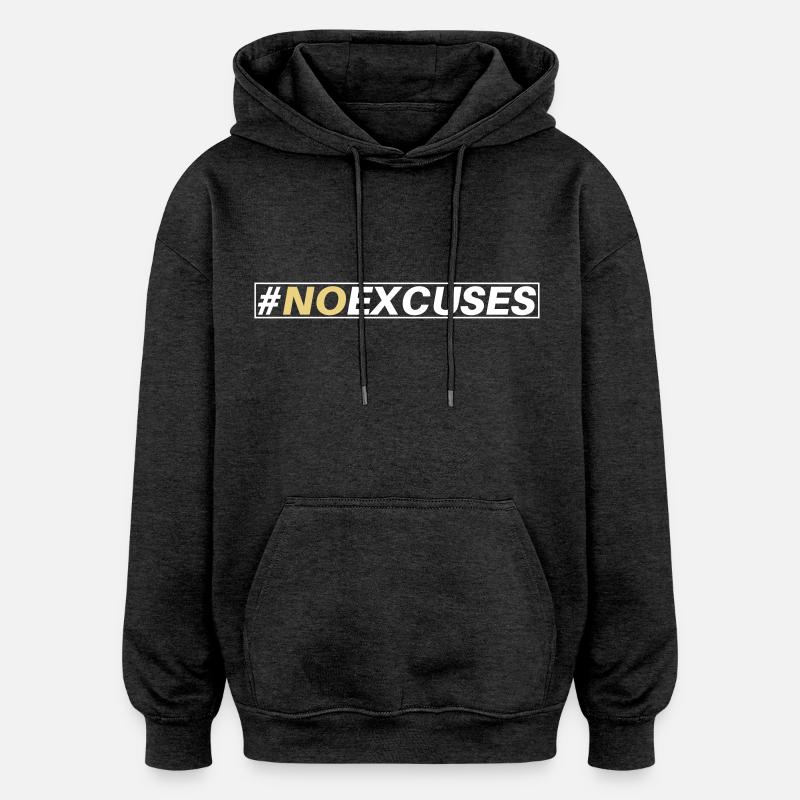 #NOEXCUSES - Sweat à capuche oversize unisexe - charbon