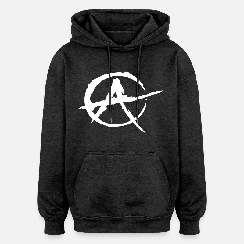 Anarchie - Oversized Unisex Hoodie - Anthrazit