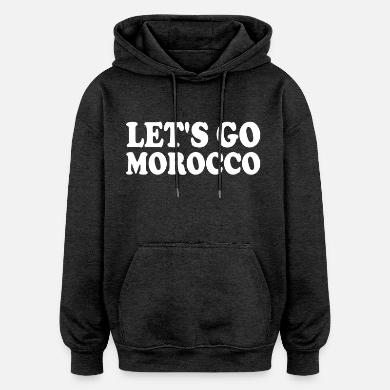 Morocco - Oversized Unisex Hoodie - charcoal grey