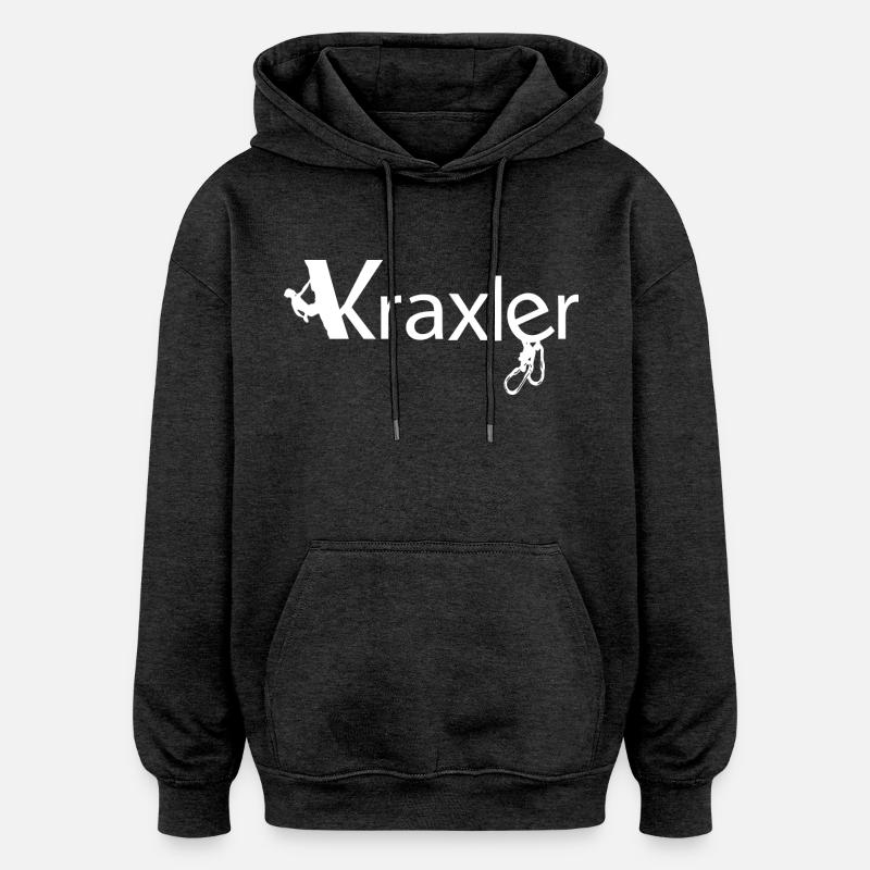 Kraxler, le grimpeur tyrolien - Sweat à capuche oversize unisexe - charbon