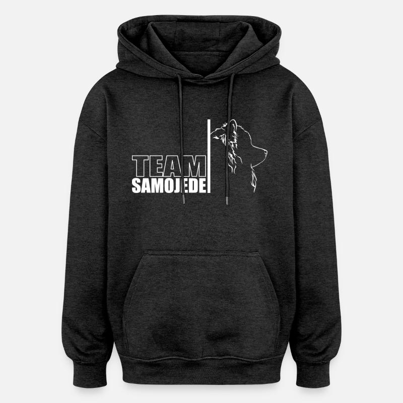 TEAM Chien Samoyède Chien Wilsigns - Sweat à capuche oversize unisexe - charbon
