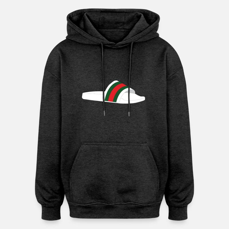 SLIDER - Sweat à capuche oversize unisexe - charbon