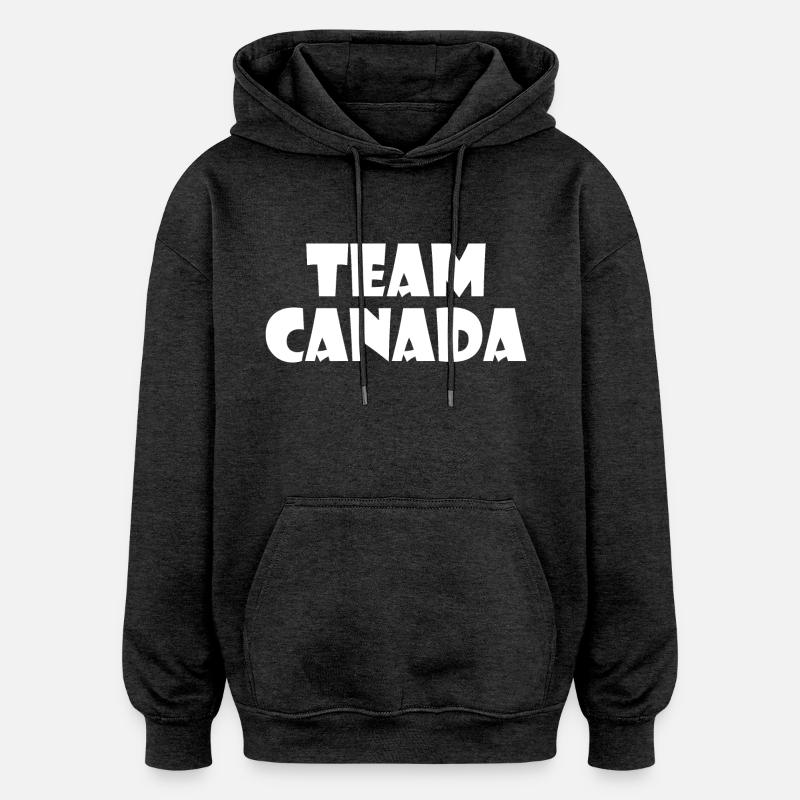 Team canada - Sweat à capuche oversize unisexe - charbon